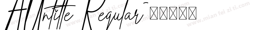 AUntitle Regular字体转换